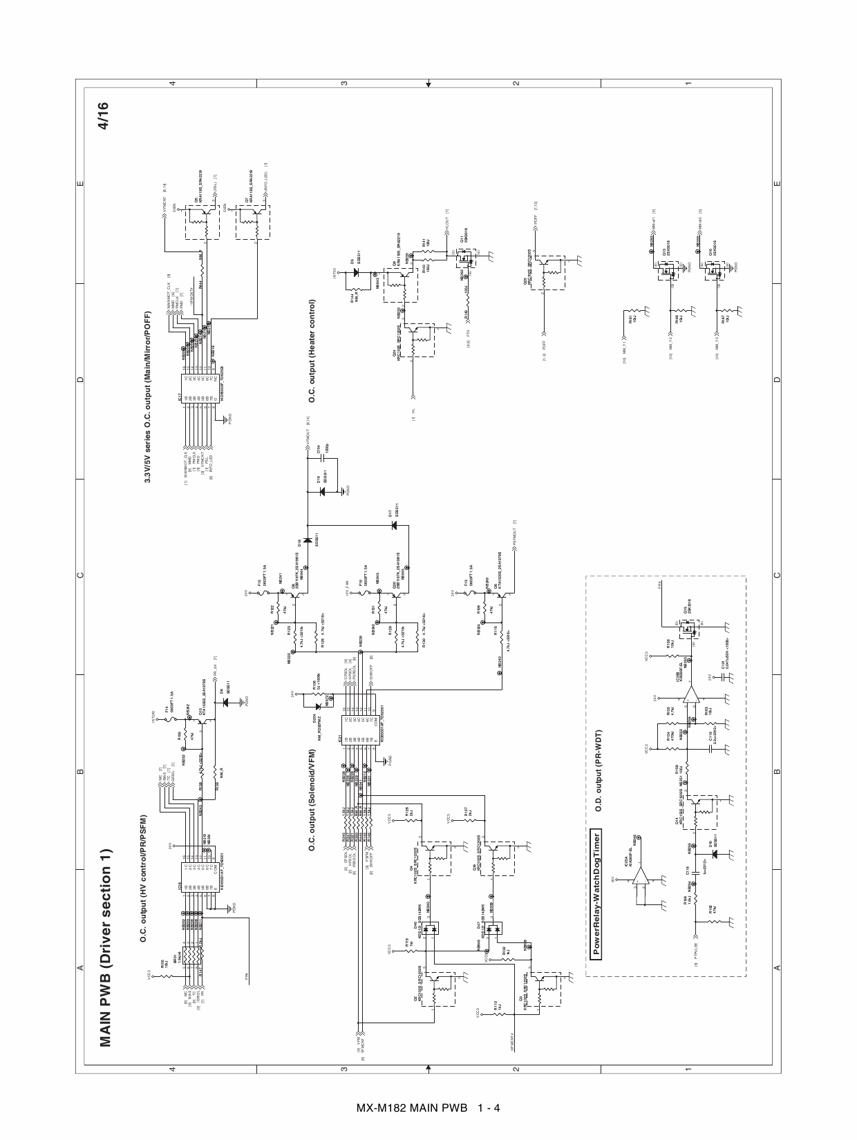 SHARP MX M182 182D 202D 232D ARN182G N182FG Circuit Diagrams-2